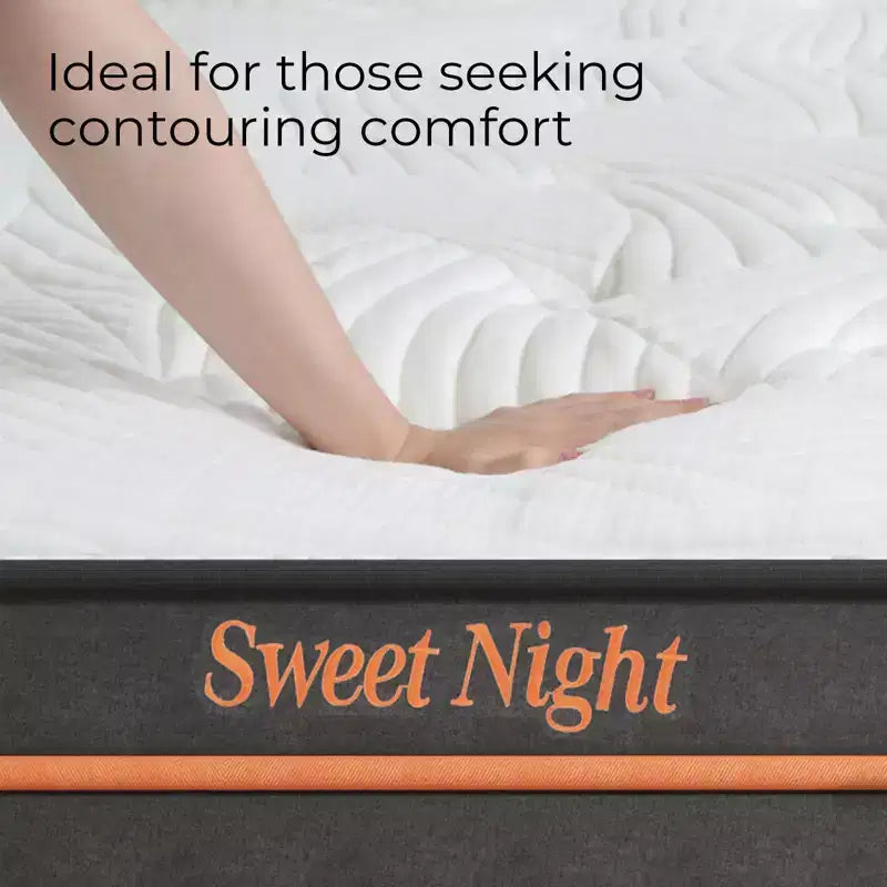 Sweetnight 12-in Memory Foam Hybrid Mattress in a Box, Medium Firm