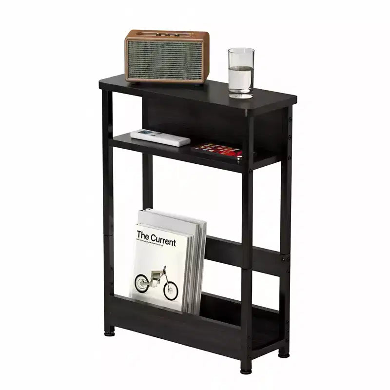 Narrow Side Table with Storage Shelf