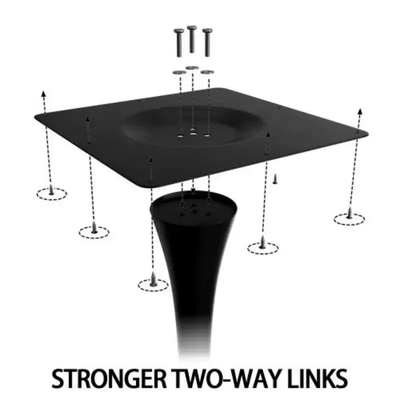 NAYSAYE Round Dining Table End Table with Thickened Tabletop and Steel Base, Modern Bistro Table for Kitchen, Living Room, Walnut, 23.6*19.7*29.1