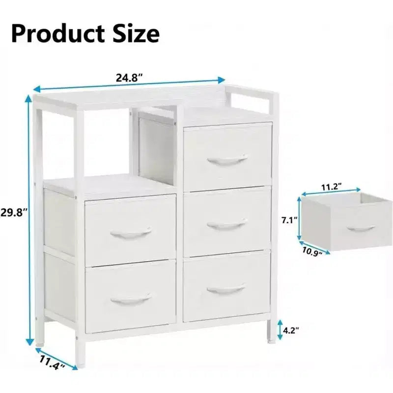 5-layer movable filing cabinet with open storage shelves, a filing cabinet for home office organization, office storage organizer