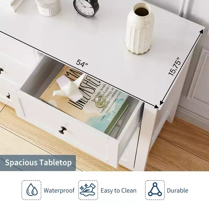 6 Drawer Dresser for Bedroom, Simply Modern Chest of Drawers, Wood Storage Large Dresser with Deep Drawers for Living Room, Hallway Entryway