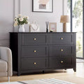 6 Drawer Dresser for Bedroom, Simply Modern Chest of Drawers, Wood Storage Large Dresser with Deep Drawers for Living Room, Hallway Entryway