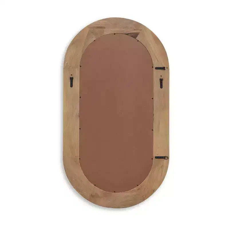 Signature Design by Ashley Daverly Wall Accent Mirror with Brown Wood Frame