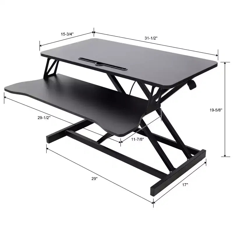 Standing Desk Converter, Height Adjustable Sit Stand Up Desk Riser with Keyboard Tray, Desktop Workstation