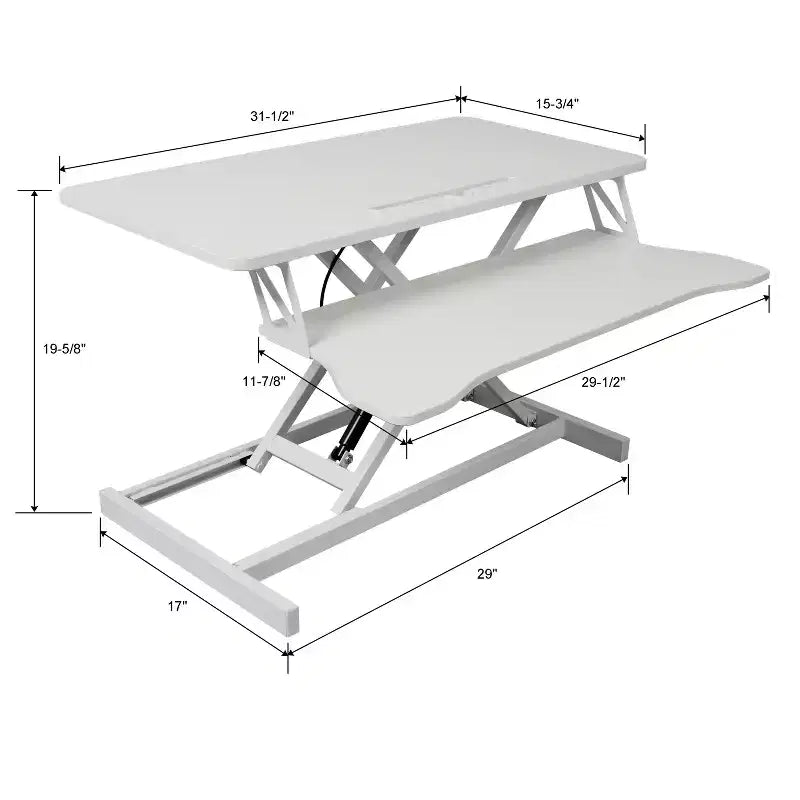 Standing Desk Converter, Height Adjustable Sit Stand Up Desk Riser with Keyboard Tray, Desktop Workstation