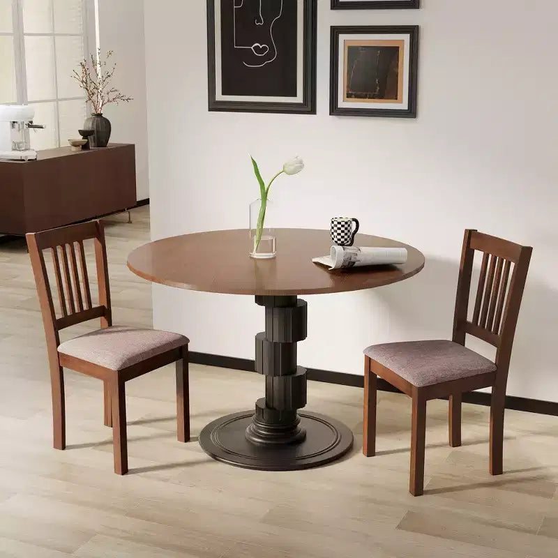 HOMCOM Modern Dining Chairs Set of 2, Linen Fabric Upholstered Kitchen Chairs with Rubberwood Legs for Dining Room, Living Room