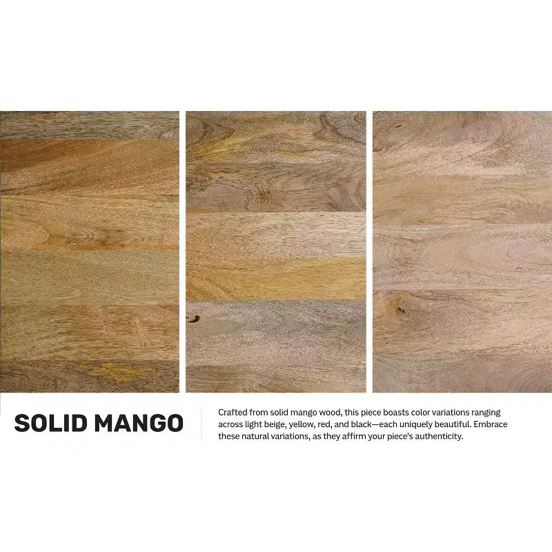 Paola SOLID MANGO WOOD 74 inch x 30 inch Modern Industrial Large Bookshelf in Natural