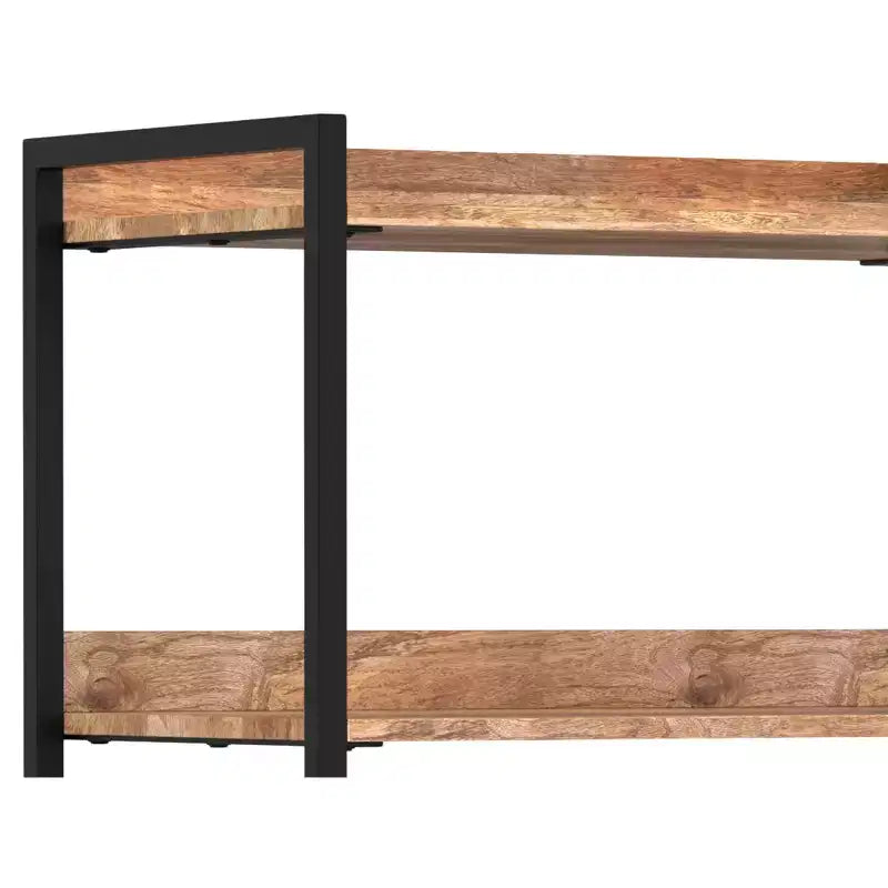 Paola SOLID MANGO WOOD 74 inch x 30 inch Modern Industrial Large Bookshelf in Natural