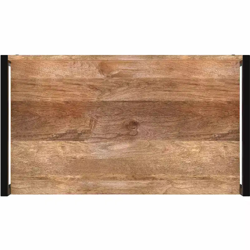 Paola SOLID MANGO WOOD 74 inch x 30 inch Modern Industrial Large Bookshelf in Natural