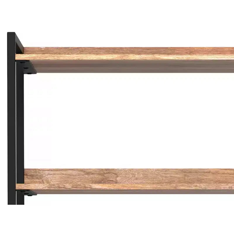 Paola SOLID MANGO WOOD 74 inch x 30 inch Modern Industrial Large Bookshelf in Natural