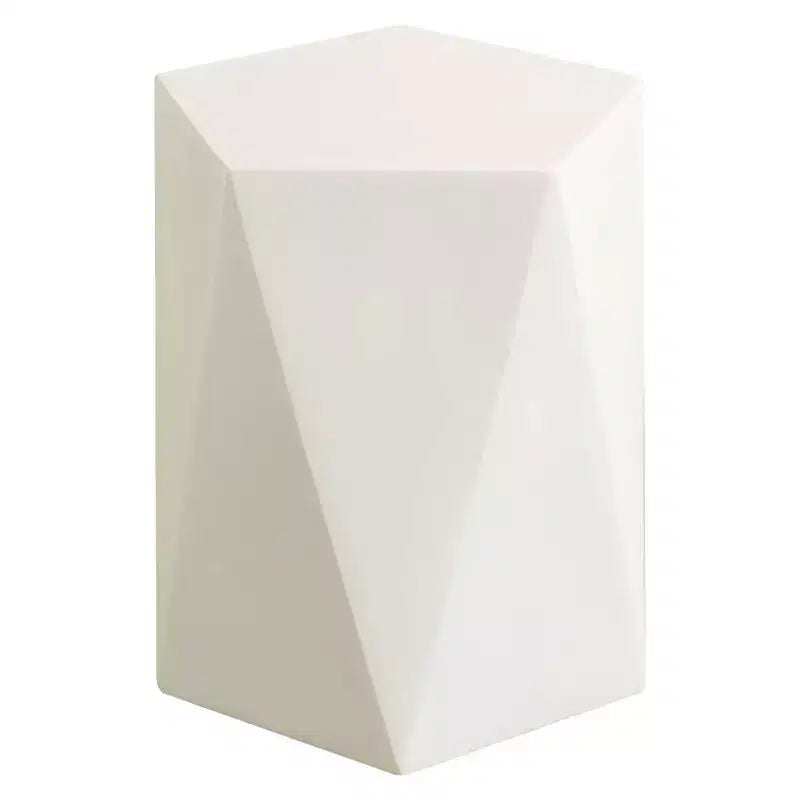 LeisureMod Nexovo Modern Geometric End Table - Fiberstone Indoor/Outdoor Side Table