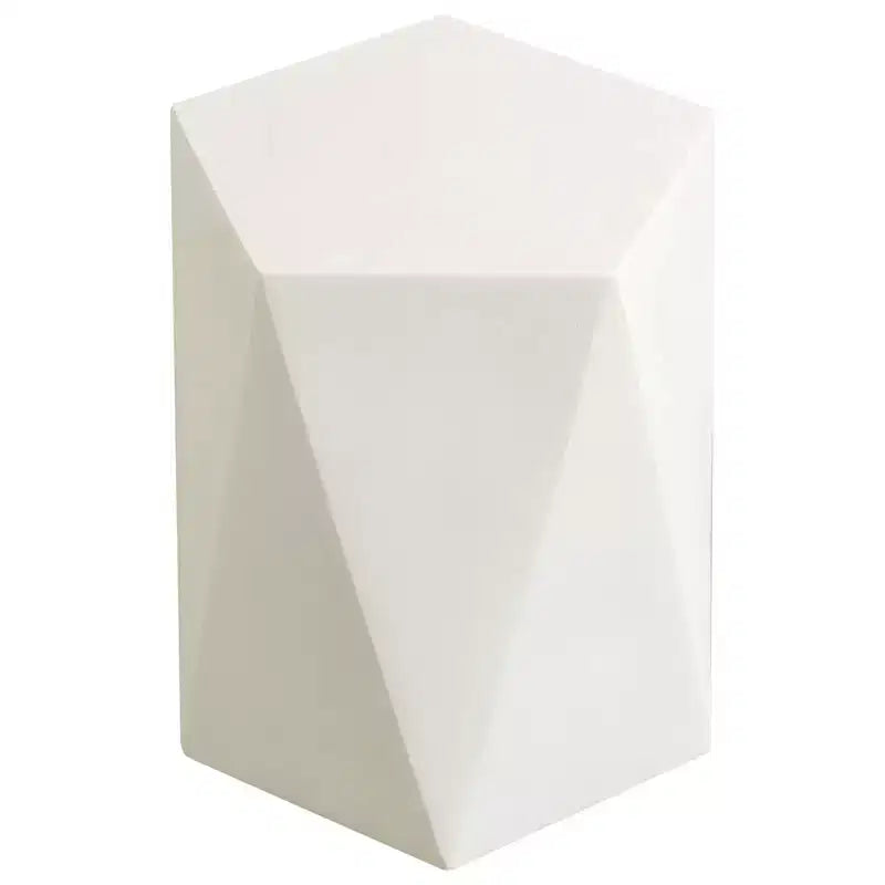 LeisureMod Nexovo Modern Geometric End Table - Fiberstone Indoor/Outdoor Side Table