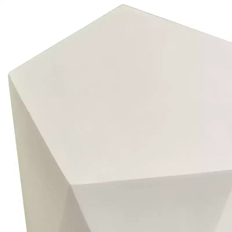 LeisureMod Nexovo Modern Geometric End Table - Fiberstone Indoor/Outdoor Side Table