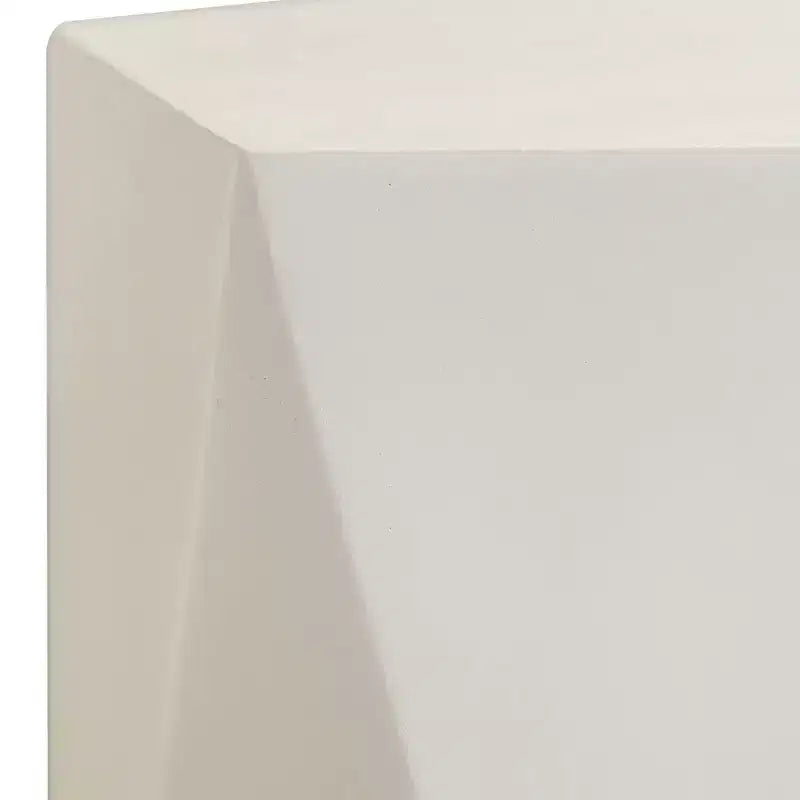 LeisureMod Nexovo Modern Geometric End Table - Fiberstone Indoor/Outdoor Side Table