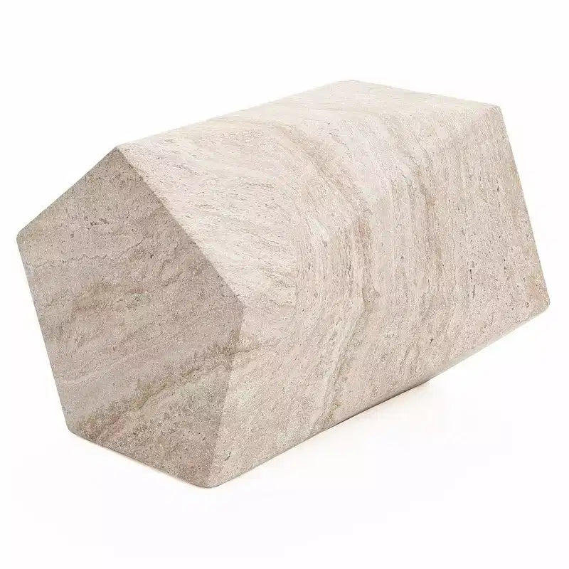 LeisureMod Nexovo Modern Geometric End Table - Fiberstone Indoor/Outdoor Side Table