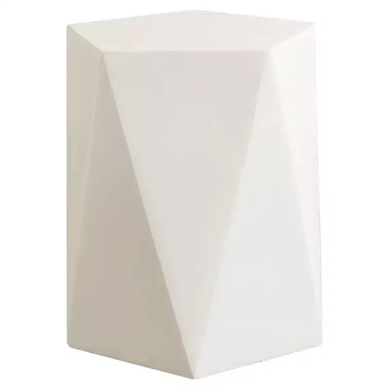 LeisureMod Nexovo Modern Geometric End Table - Fiberstone Indoor/Outdoor Side Table