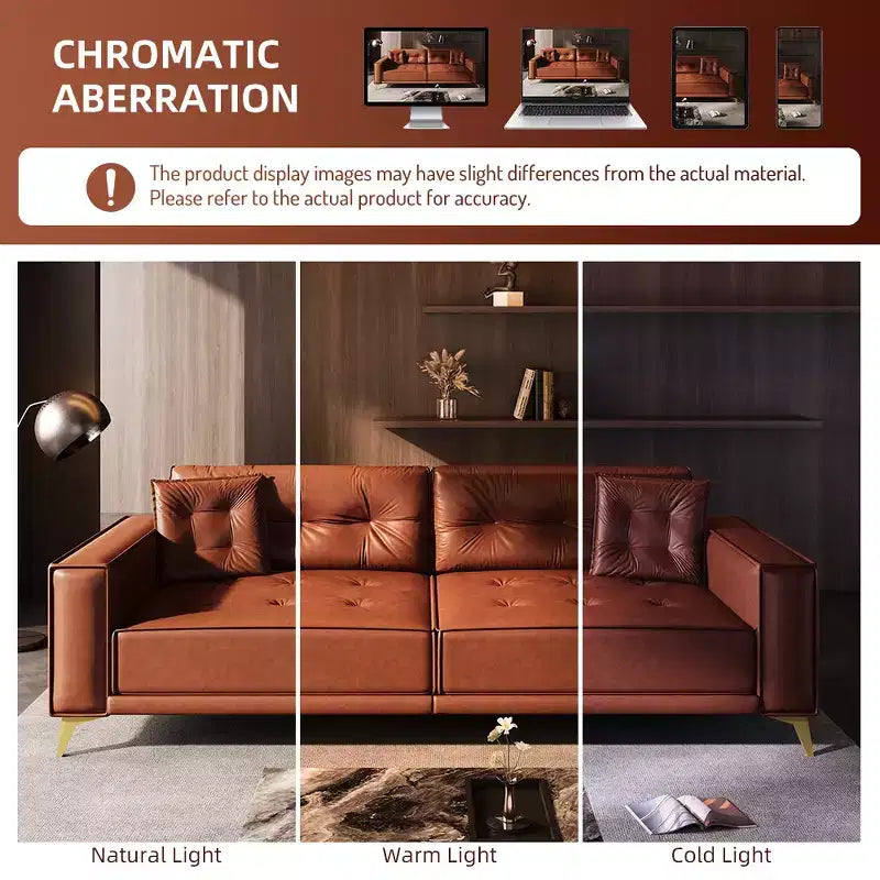 Whisen 92.1King Size Pull Out Sleeper Sofa Bed, 3-In-1 Faux Leather Convertible Sofa Couch with 2 Pillows