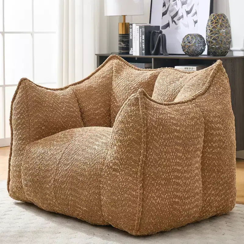 Bean Bag Chair, Lazy Floor Sofa Couch for Adults, Fireside Chair with Ergonomic Design, Memory Foam Lounge Chair for Living Room Bedroom