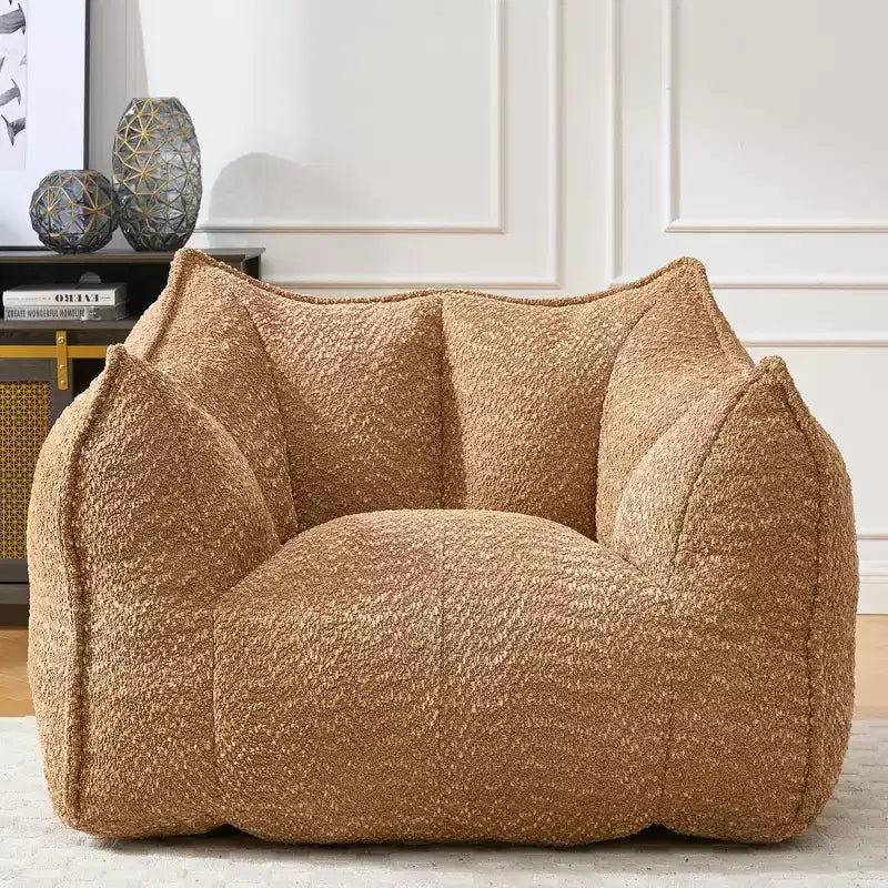 Bean Bag Chair, Lazy Floor Sofa Couch for Adults, Fireside Chair with Ergonomic Design, Memory Foam Lounge Chair for Living Room Bedroom
