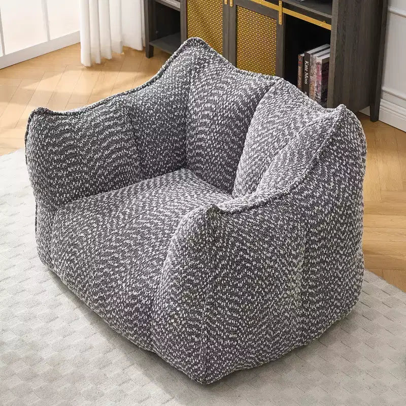 Bean Bag Chair, Lazy Floor Sofa Couch for Adults, Fireside Chair with Ergonomic Design, Memory Foam Lounge Chair for Living Room Bedroom