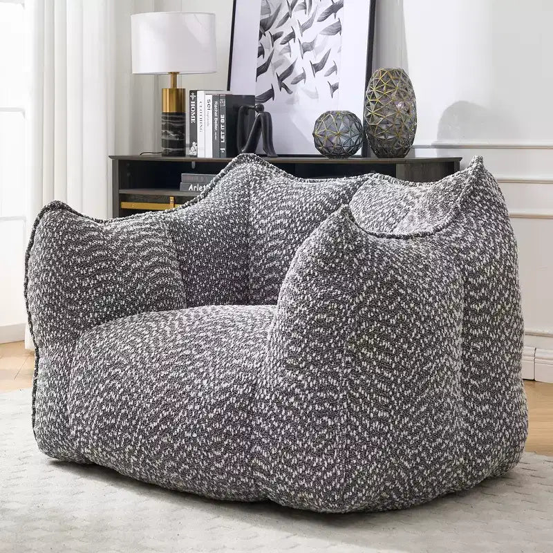 Bean Bag Chair, Lazy Floor Sofa Couch for Adults, Fireside Chair with Ergonomic Design, Memory Foam Lounge Chair for Living Room Bedroom