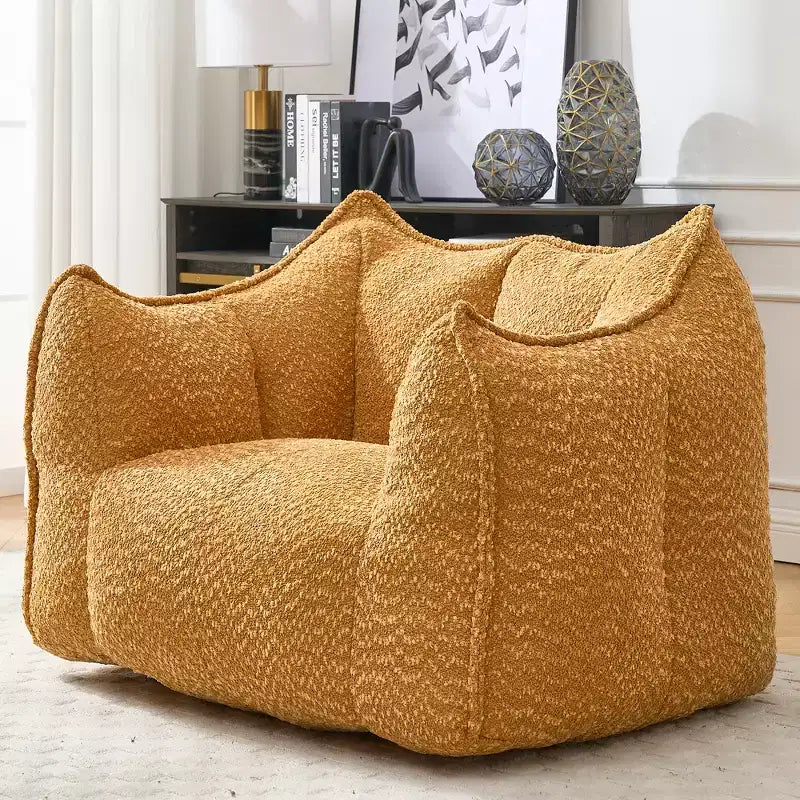 Bean Bag Chair, Lazy Floor Sofa Couch for Adults, Fireside Chair with Ergonomic Design, Memory Foam Lounge Chair for Living Room Bedroom