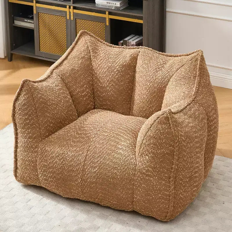 Bean Bag Chair, Lazy Floor Sofa Couch for Adults, Fireside Chair with Ergonomic Design, Memory Foam Lounge Chair for Living Room Bedroom