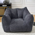 Bean Bag Chair, Lazy Floor Sofa Couch for Adults, Fireside Chair with Ergonomic Design, Memory Foam Lounge Chair for Living Room Bedroom