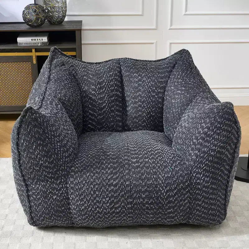 Bean Bag Chair, Lazy Floor Sofa Couch for Adults, Fireside Chair with Ergonomic Design, Memory Foam Lounge Chair for Living Room Bedroom
