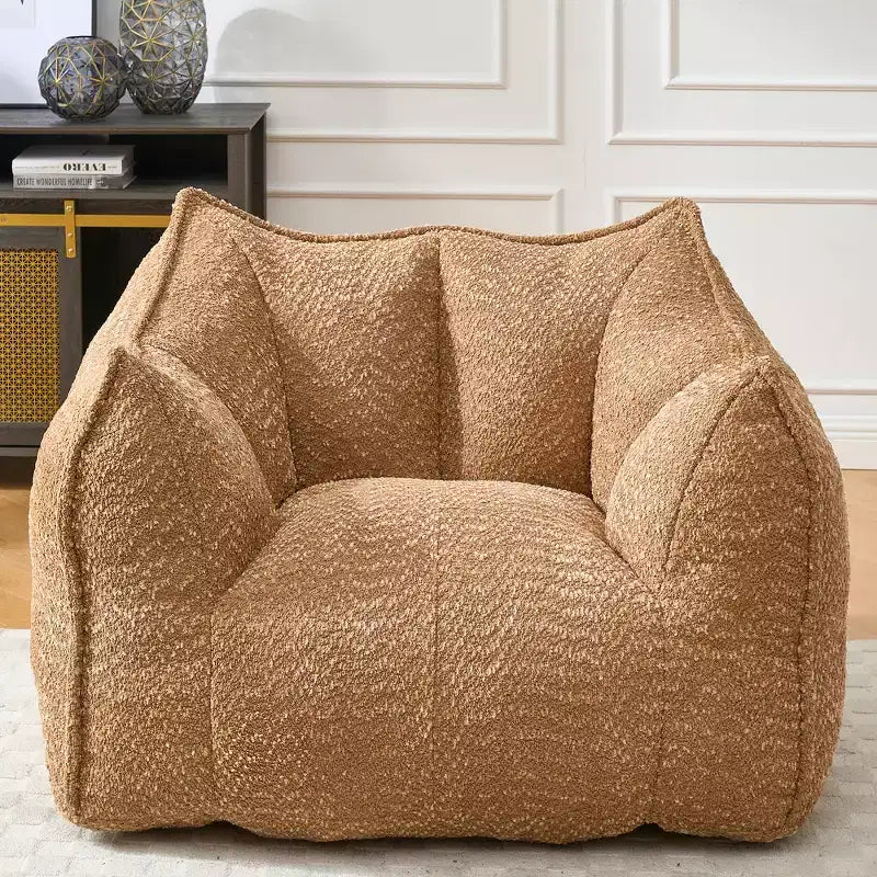 Bean Bag Chair, Lazy Floor Sofa Couch for Adults, Fireside Chair with Ergonomic Design, Memory Foam Lounge Chair for Living Room Bedroom