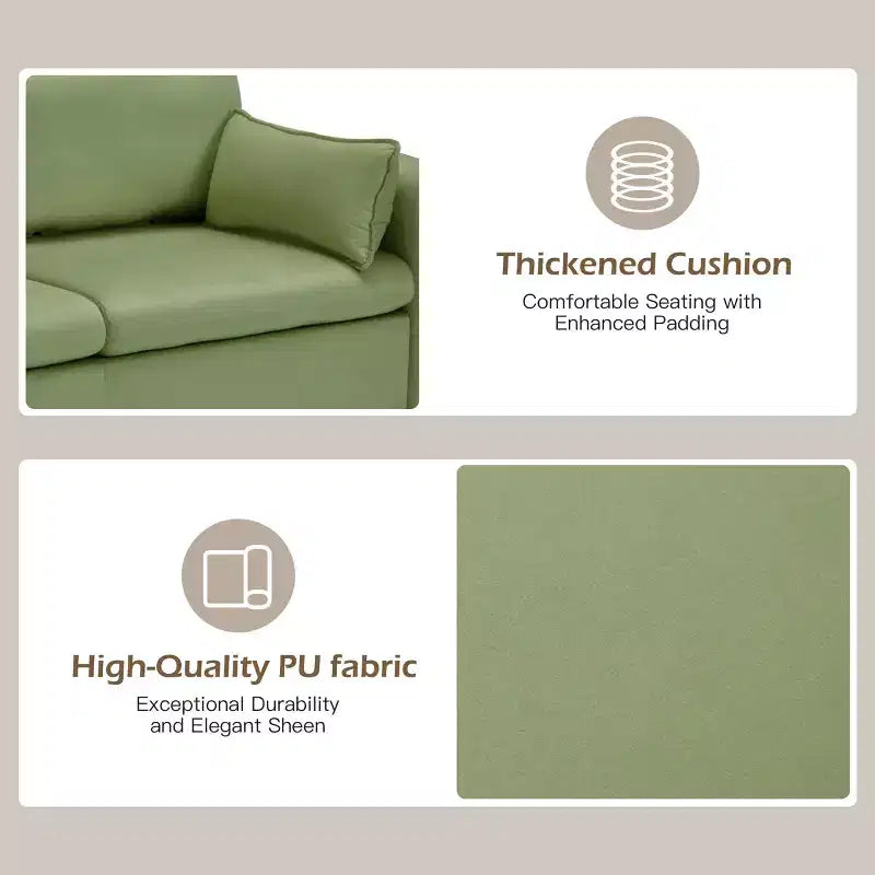 EROMMY 57.9 Velvet Loveseat Sofa,Upholstered Loveseat Couch With 2 Extra Soft Cushions & Convenient Side Storage,Comfortable And Stylish Two-Seater