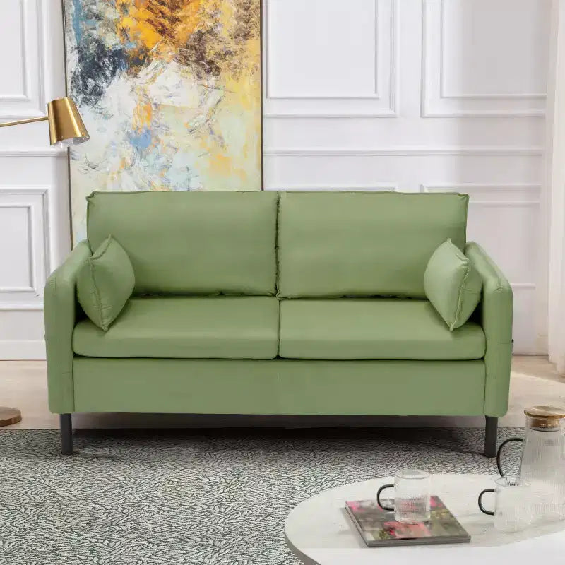 EROMMY 57.9 Velvet Loveseat Sofa,Upholstered Loveseat Couch With 2 Extra Soft Cushions & Convenient Side Storage,Comfortable And Stylish Two-Seater