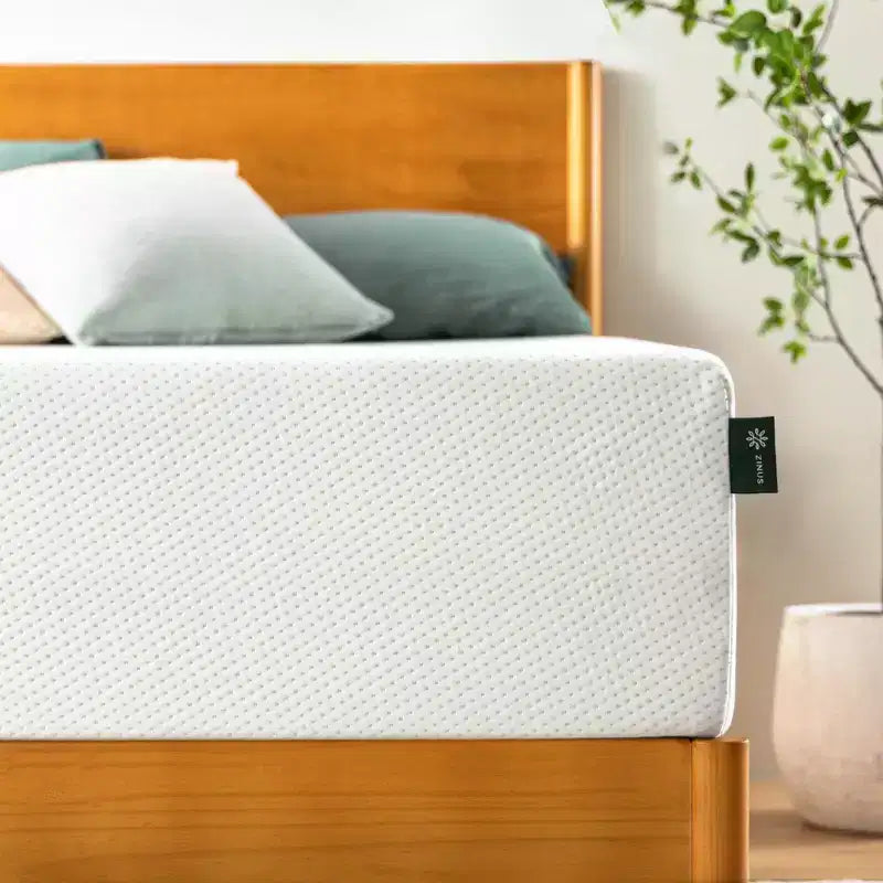 Zinus 12 Inch Queen Green Tea Memory Foam Mattress, Medium Firm Feel, Zoned Pressure Relief, Certified Safe Foams & Fabric, Mattress in A Box
