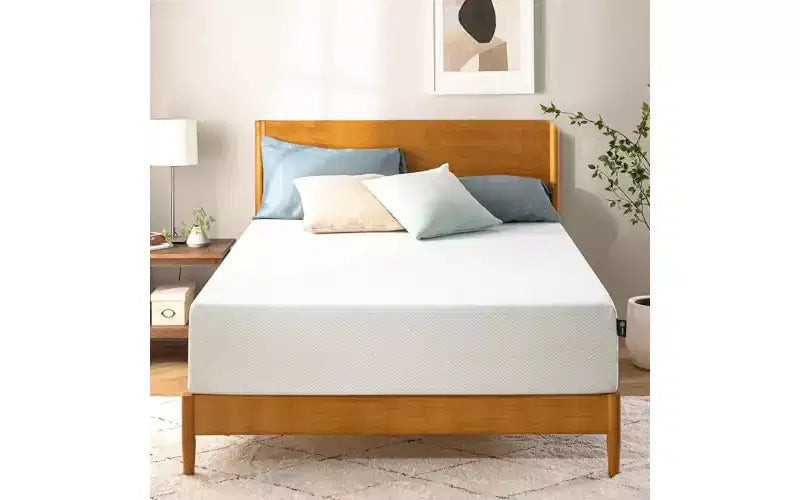 Zinus 12 Inch Queen Green Tea Memory Foam Mattress, Medium Firm Feel, Zoned Pressure Relief, Certified Safe Foams & Fabric, Mattress in A Box