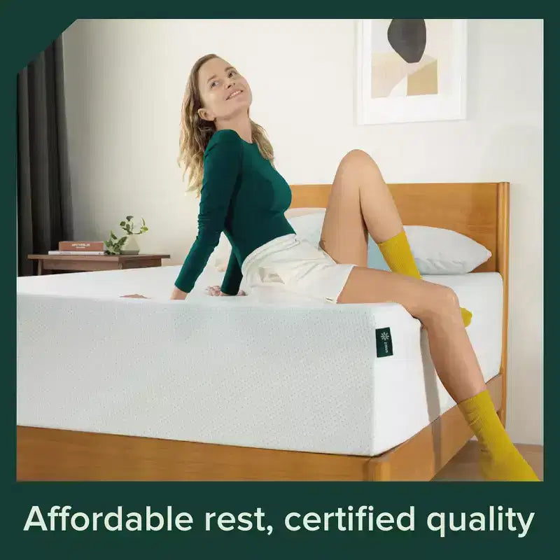 Zinus 12 Inch Queen Green Tea Memory Foam Mattress, Medium Firm Feel, Zoned Pressure Relief, Certified Safe Foams & Fabric, Mattress in A Box