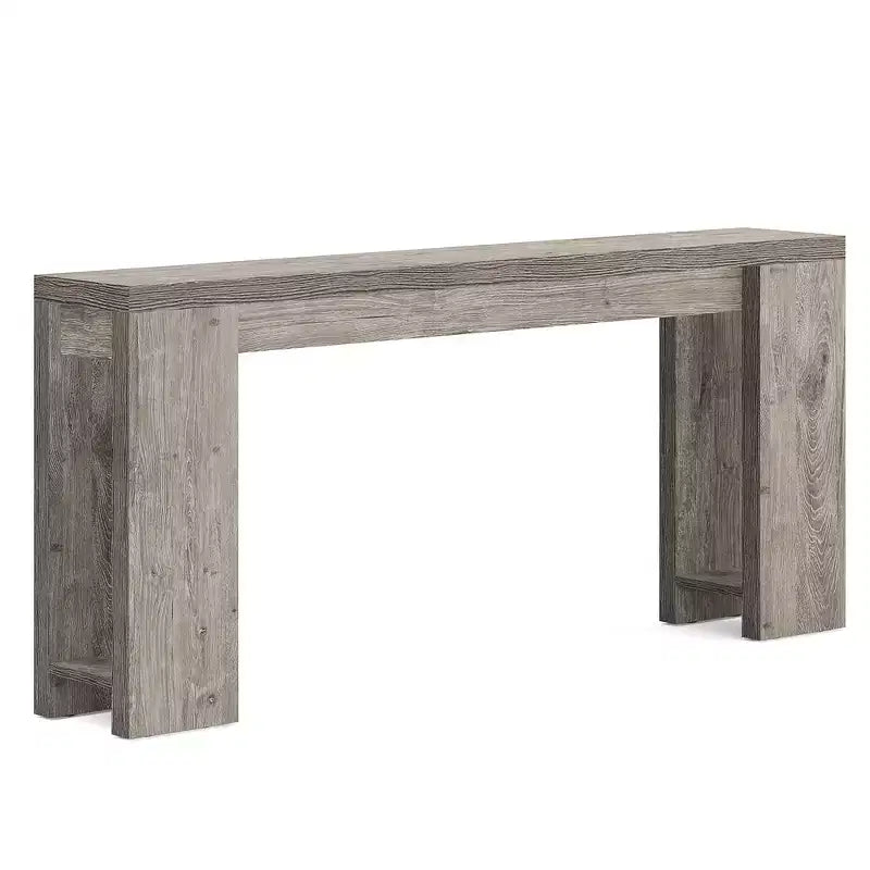 MAYEERTY 70.9-Inch Wood Console Table, Farmhouse Entryway Sofa Table