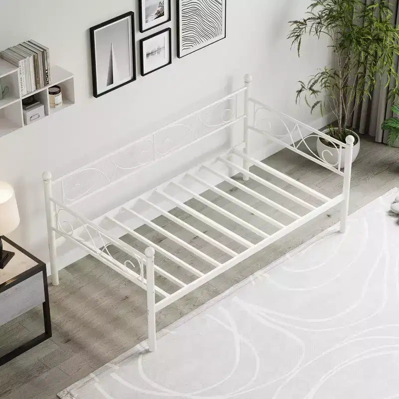 Daybed Frame, Metal Sofa Bed Frame, Heavy Duty Metal Slats, Day Bed for Living Room, Bedroom, Guest Room, Space Saving