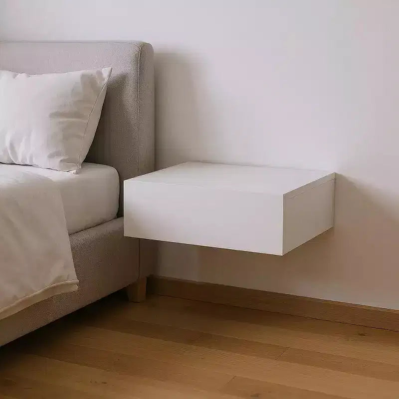 HomeRoots 5 White Wood One Drawer Floating Nightstand