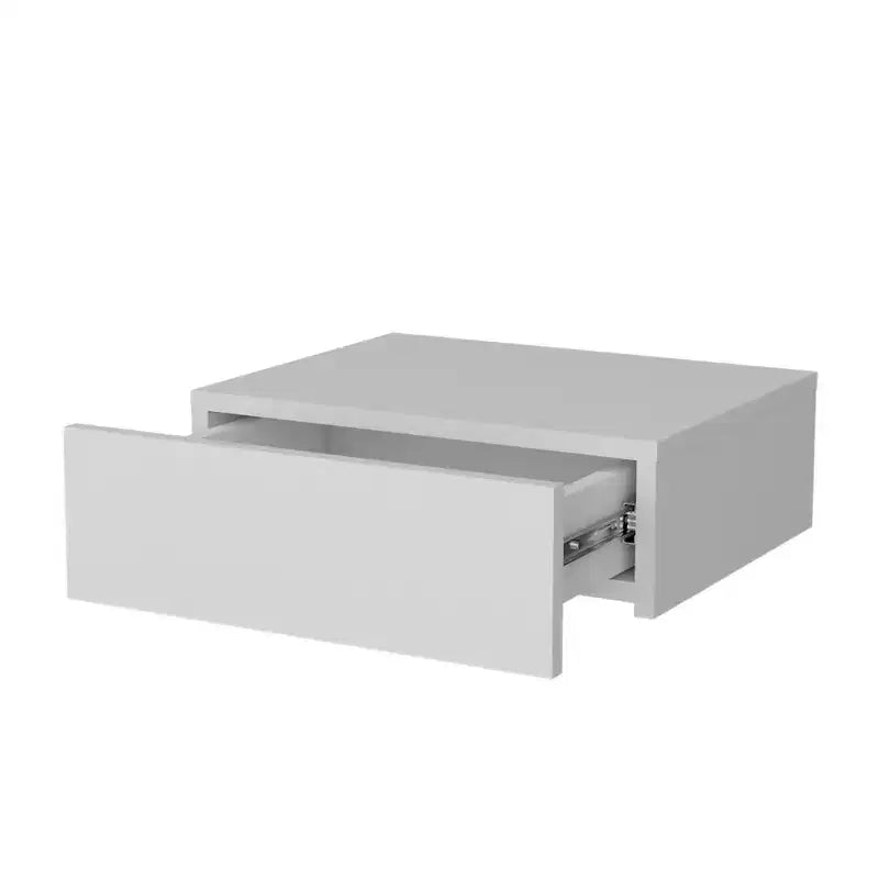 HomeRoots 5 White Wood One Drawer Floating Nightstand