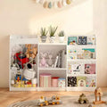 JVNOXK Children's Bookshelf and Toy Storage Rack Three-Tier Kids' Room Bookshelf Hanging Basket Baby Bookshelf with Plush Toy Storage Area