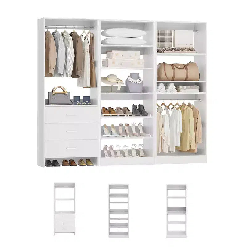 Besiost Closet System with Drawers and Shoe Racks