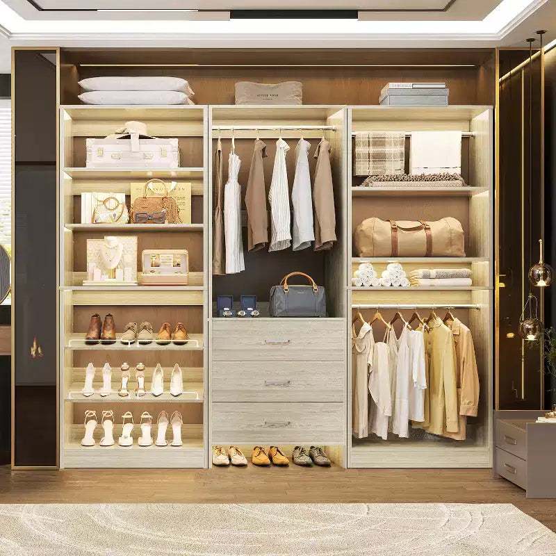 Besiost Closet System with Drawers and Shoe Racks