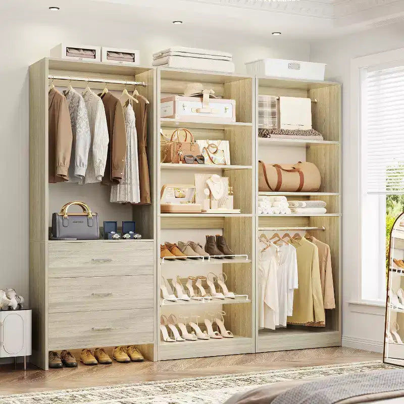 Besiost Closet System with Drawers and Shoe Racks