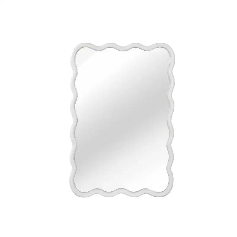 20 x 30 Wall Mirror with Solid Wood Frame, Wavy Rectangle Decorative Mirror for Bathroom, Bedroom, Living Room, Entryway-Panipeachy