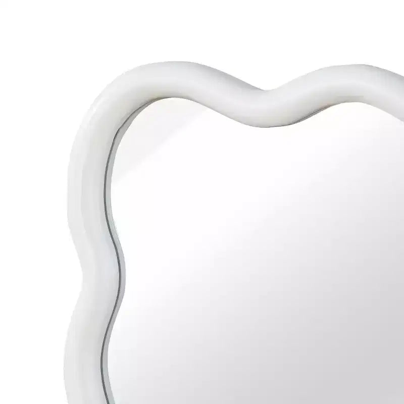 20 x 30 Wall Mirror with Solid Wood Frame, Wavy Rectangle Decorative Mirror for Bathroom, Bedroom, Living Room, Entryway-Panipeachy