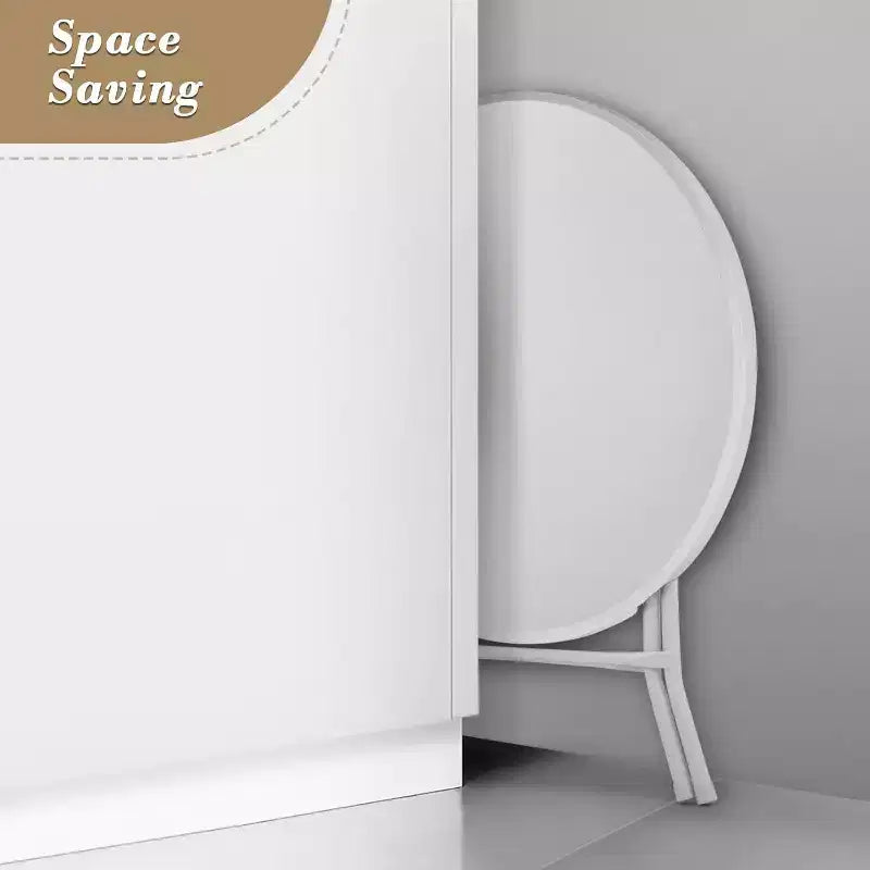 Cocktail Table Portable Folding Bar Height Table,Compact Round High Top Plastic,Steel Bistro with Removable Legs for RV Patio Catering Parties