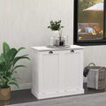 sumyeg Two-Compartment Tilt-Out Laundry Sorter Cabinet with Hidden Storage