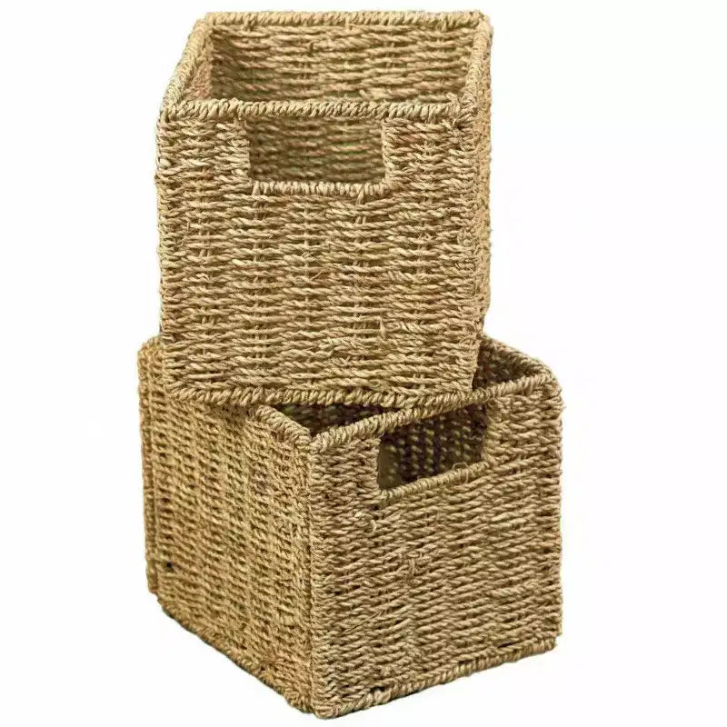 The Lakeside Collection Narrow Storage Tower with 6 Shelves or Set of 2 Wicker Baskets -