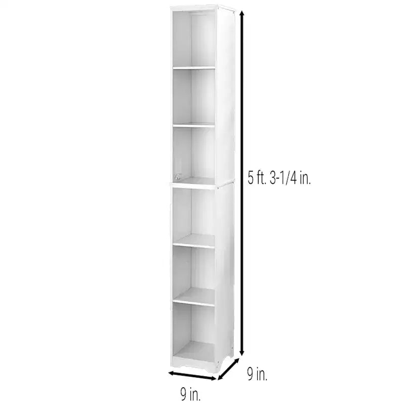The Lakeside Collection Narrow Storage Tower with 6 Shelves or Set of 2 Wicker Baskets -