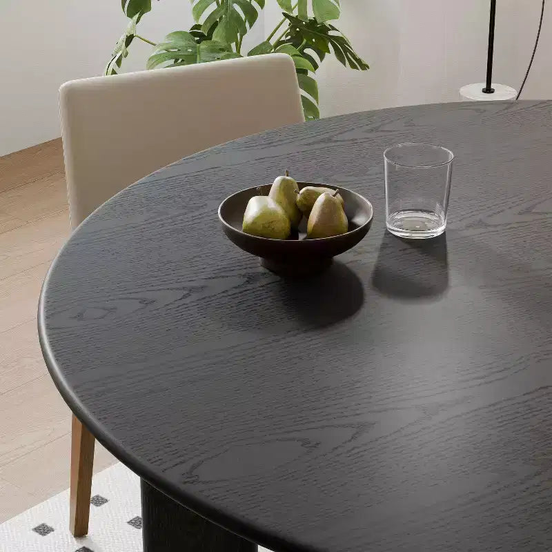 PexFix Solid Wood Farmhouse Dining Table Round Wood Top for Modern Dining Rooms & Family Gatherings